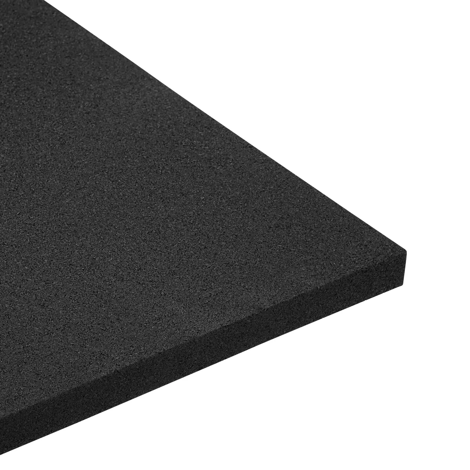 Nahaufnahme der Kante der Gummi-Bodenschutzmatte Gym Square Mini 50x50cm Elevate